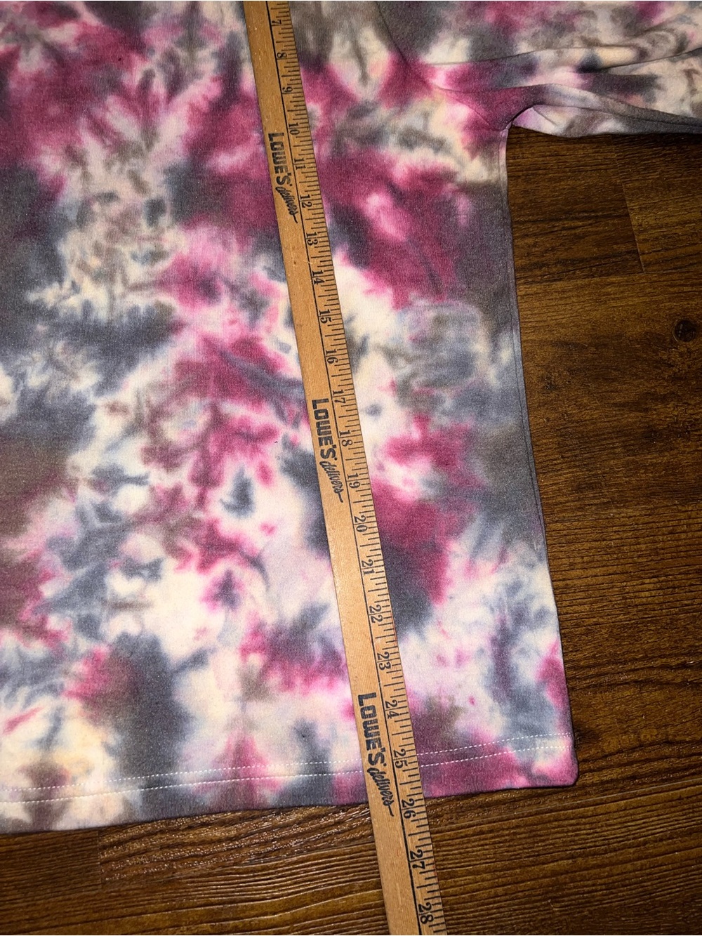 Ultra Soft Pink Tie Dye Gray Abstract Cozy Mock Neck Pullover Retro 90’s Size L - Picture 8 of 10